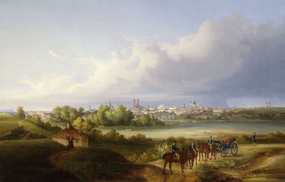 Vue de Munich et de la rivière Isar, 1838 - Eugen Adam