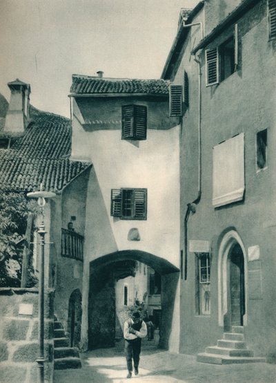 Une rue tranquille, Merano, Tyrol du Sud, Italie, 1927 - Eugen Poppel