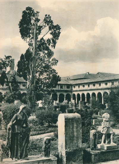 Jardin du Musée des Thermes de Dioclétien, Rome, Italie, vers 1926-1927 - Eugen Poppel