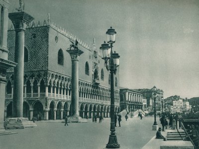 Façade principale du Palais des Doges avec Riva degli Schiavoni, Venise, Italie, 1927 - Eugen Poppel
