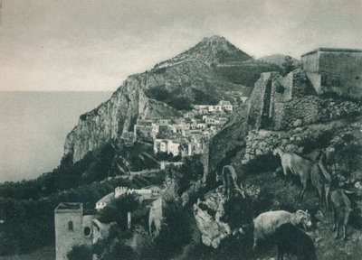 Vue de la mer avec Monte Solaro, Capri, Italie, 1927 - Eugen Poppel