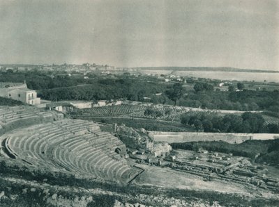 Vue de la ville depuis le théâtre grec, Syracuse, Sicile, Italie, 1927 - Eugen Poppel