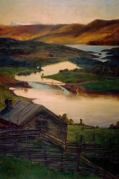 De Fossheim, Valdres, Esquisse - Eugen Prinz von Schweden