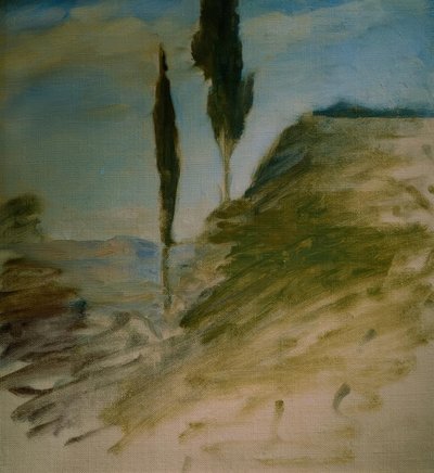 Deux cyprès, Esquisse - Eugen Prinz von Schweden