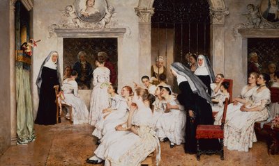 Scène de couvent à Venise - Eugen von Blaas