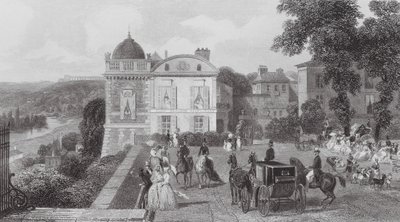 Saint Germain, Le Café, Pavillon de Henri IV (gravure) - Eugene Louis (after) Lami