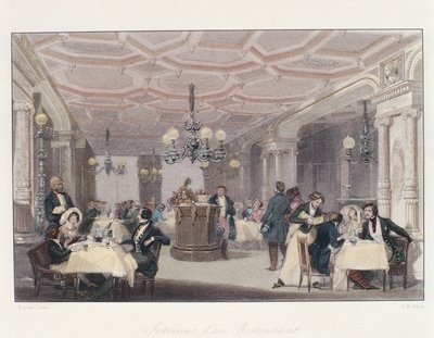 France, Paris, intérieur du restaurant Les Trois Frères Provençaux avec son décor de l