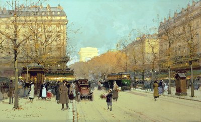 Boulevard Haussmann, à Paris - Eugene Galien Laloue