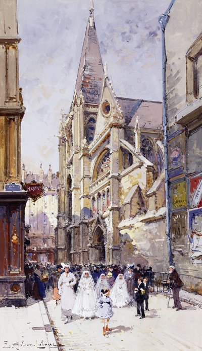 Les Communiantes à Paris - Eugene Galien Laloue