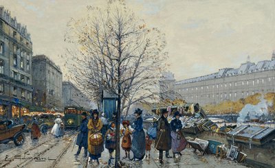Quai Malaquais, Paris - Eugene Galien Laloue