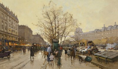 Les Quais de Paris - Eugene Galien Laloue