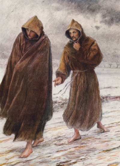 Saint François explique à Frère Léon où se trouve la Joie Parfaite - Eugene (after) Burnand