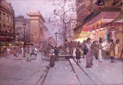 La Porte Saint-Denis - Eugene 1854 1941 Galien Laloue