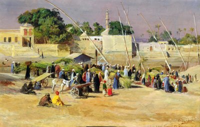 Vendeurs de roseaux sur le Nil - Eugene Alexis Girardet