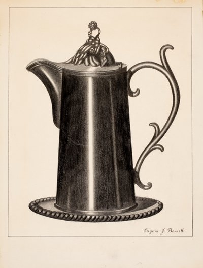 Aiguière en étain - Eugene Barrell