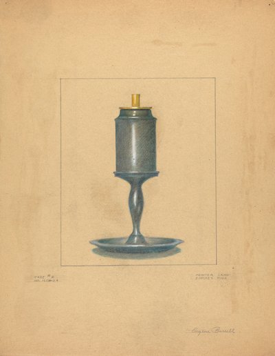 Lampe en étain - Eugene Barrell