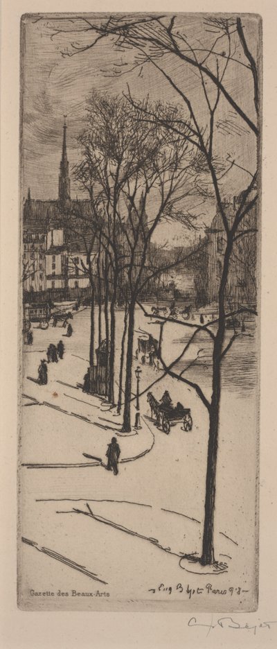 Une rue de Paris - Eugene Bejot