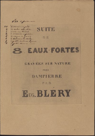 8 eaux-fortes gravées sur nature - Eugene Bléry