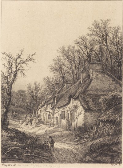 Cottages en hiver - Eugene Bléry