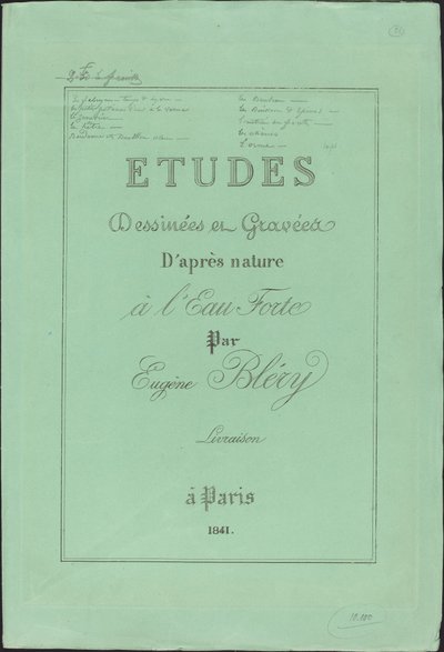 Études dessinées et gravées d