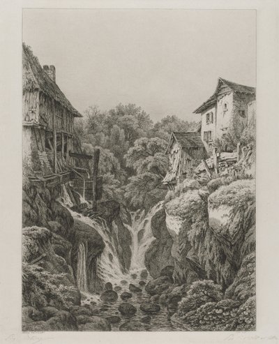 Le moulin et la cascade de Grésy près d