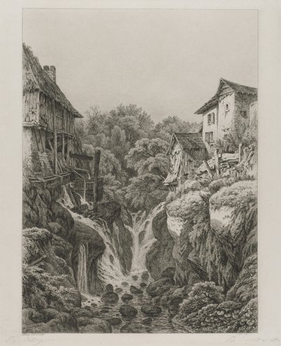 Le moulin et la cascade de Grésy près d