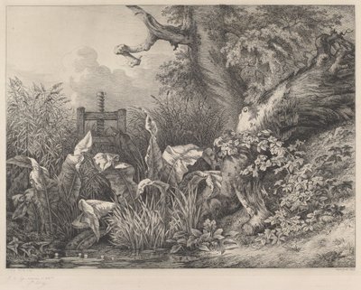 Bardane et ronces à une écluse, 1843 - Eugene Bléry