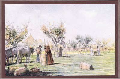 Frère Giles travaillant dans le vignoble - Eugene Burnand