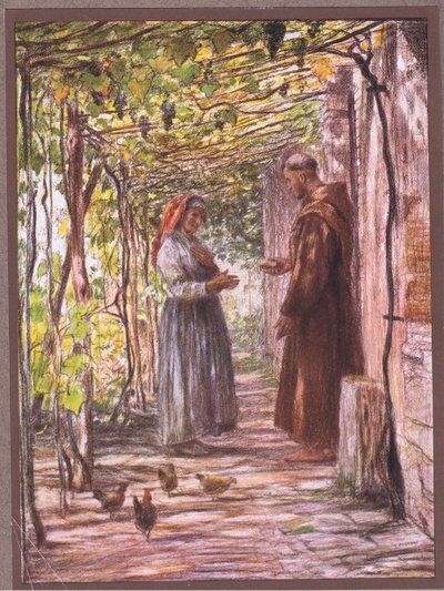 Frère Masseo est nommé portier - Eugene Burnand