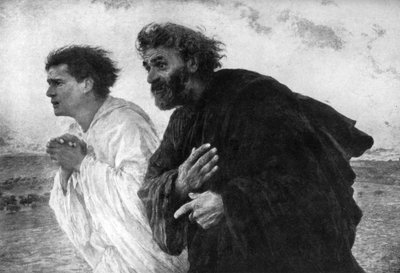Les Apôtres Pierre et Jean le matin de la Résurrection - Eugene Burnand