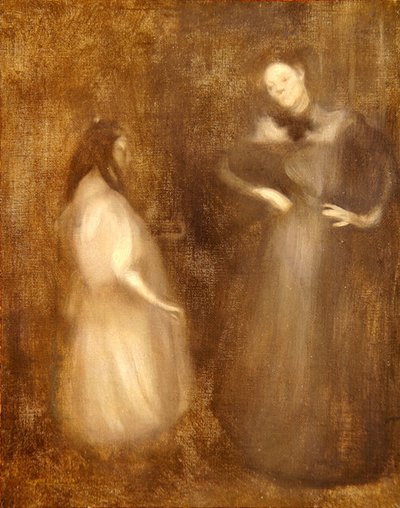 Mère et Fille, la Leçon de Violon - Eugène Carrière