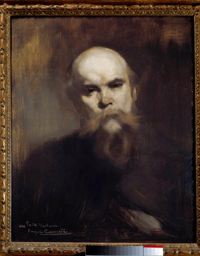 Portrait du poète français Paul Verlaine (1844-1896) Peinture d