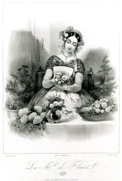 La Vendeuse de Fleurs, vers 1840 - Eugene Charles Francois Guerard