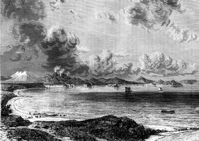 Lac Taupo, Île du Nord, Nouvelle-Zélande, 1886 - Eugene Ciceri
