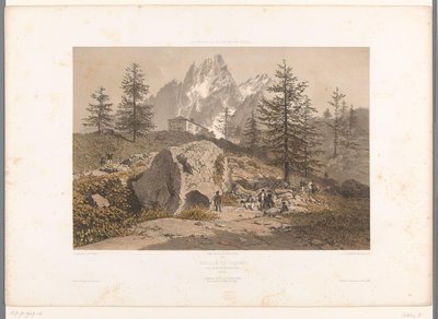Paysage avec des promeneurs et vue sur l