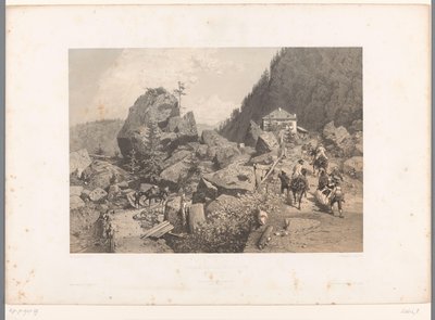 Voyageurs sur le col de la Tête Noire entre Martigny et Chamonix - Eugene Ciceri