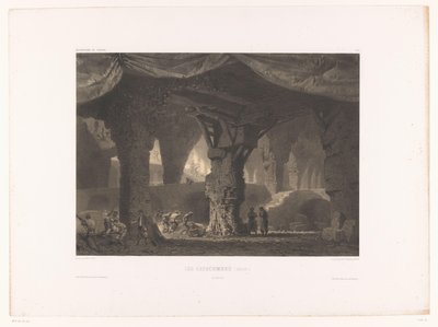 Décor de théâtre avec catacombes - Eugene Ciceri
