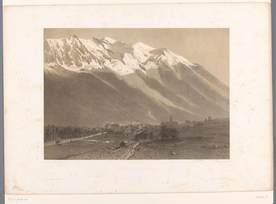 Vue de Chamonix au pied du Mont Blanc - Eugene Ciceri