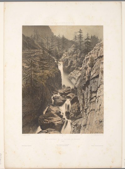 Zicht op de Bérard-waterval - Eugene Ciceri