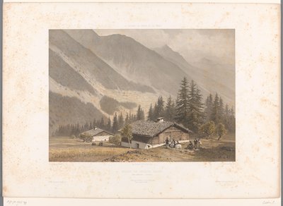 Vue de la maison de Jacques Balmat à Chamonix - Eugene Ciceri