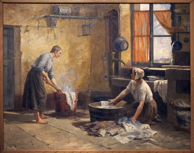 La lavande. Peinture par Eugène Damas (1844-1899), huile sur toile - Eugene Damas