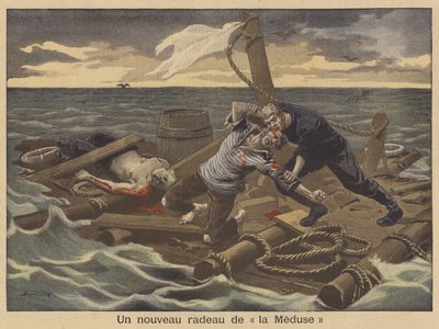 Un nouveau Radeau de la Méduse (lithographie en couleur) - Eugene Damblans
