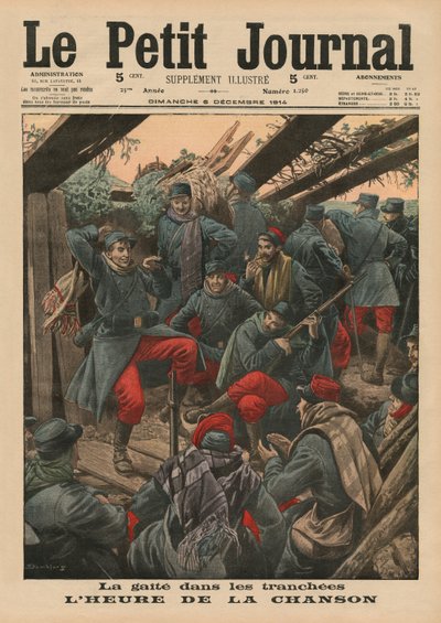 Fête joyeuse dans les tranchées, Heure de la chanson, illustration de couverture de 