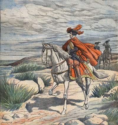 Illustration pour "Les Trois Mousquetaires", début du 20e siècle (gravure) - Eugene Damblans