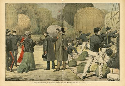La reine Ranavalo assiste, dans le jardin des Tuileries, à la fête de l