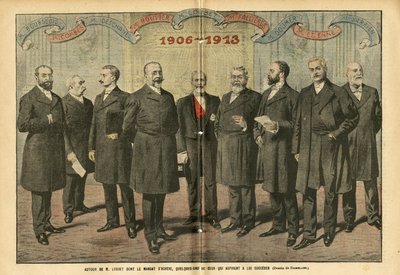 Autour de M. Loubet à la fin de son mandat, certains de ceux qui aspirent à lui succéder - Élections, Président de la République - Combes Émile, Doumer Paul, Rouvier Maurice - Eugene Damblans
