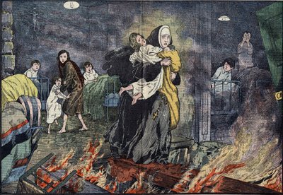 Sœur Marie Gabrielle sauvant un enfant lors de l
