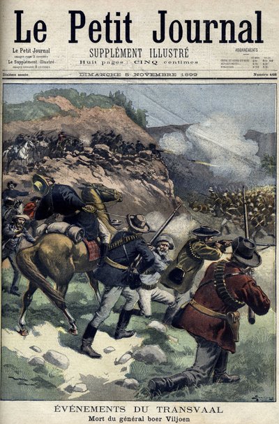Afrique du Sud - Guerre des Boers. Mort du général Boer Viljoen. Dessin de Damblans. Le Petit Journal, 5 novembre - Eugene Damblans