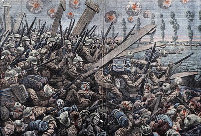 Guerre 1914-1918. Front de Belgique 1914. Soldats allemands sur l