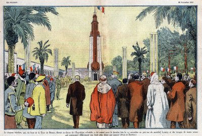 Le drapeau tricolore, qui flottait du haut de la Tour de Bronze au-dessus de l